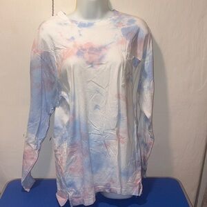 PINK Victoria's Secret Pastel Tie-Dye Long Sleeve Top
